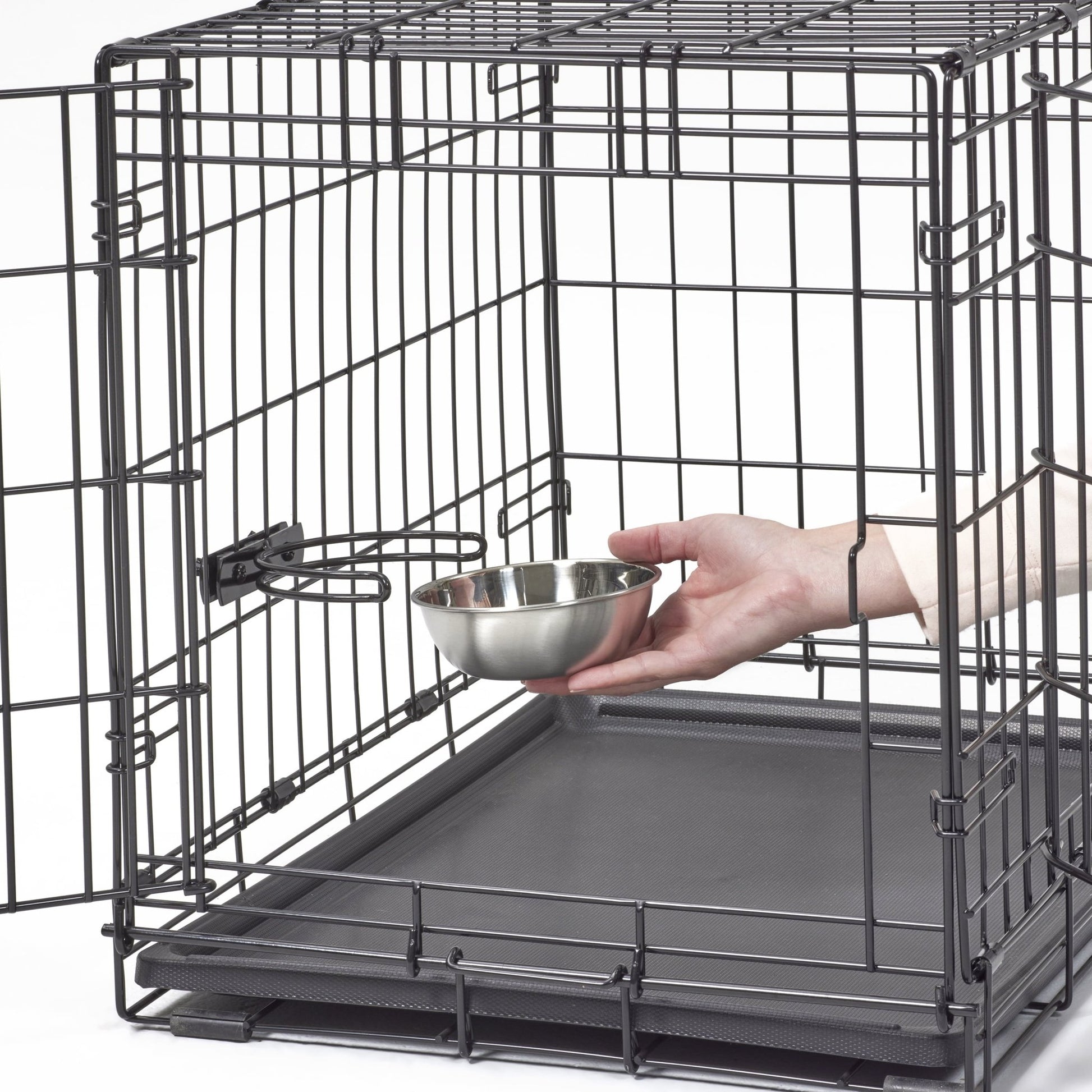 Dog Crate Starter Kit with 22 - Inch Double Door Crate, Bed, Cover, and Bowls - Eco and More Pet Store DBA Overseen