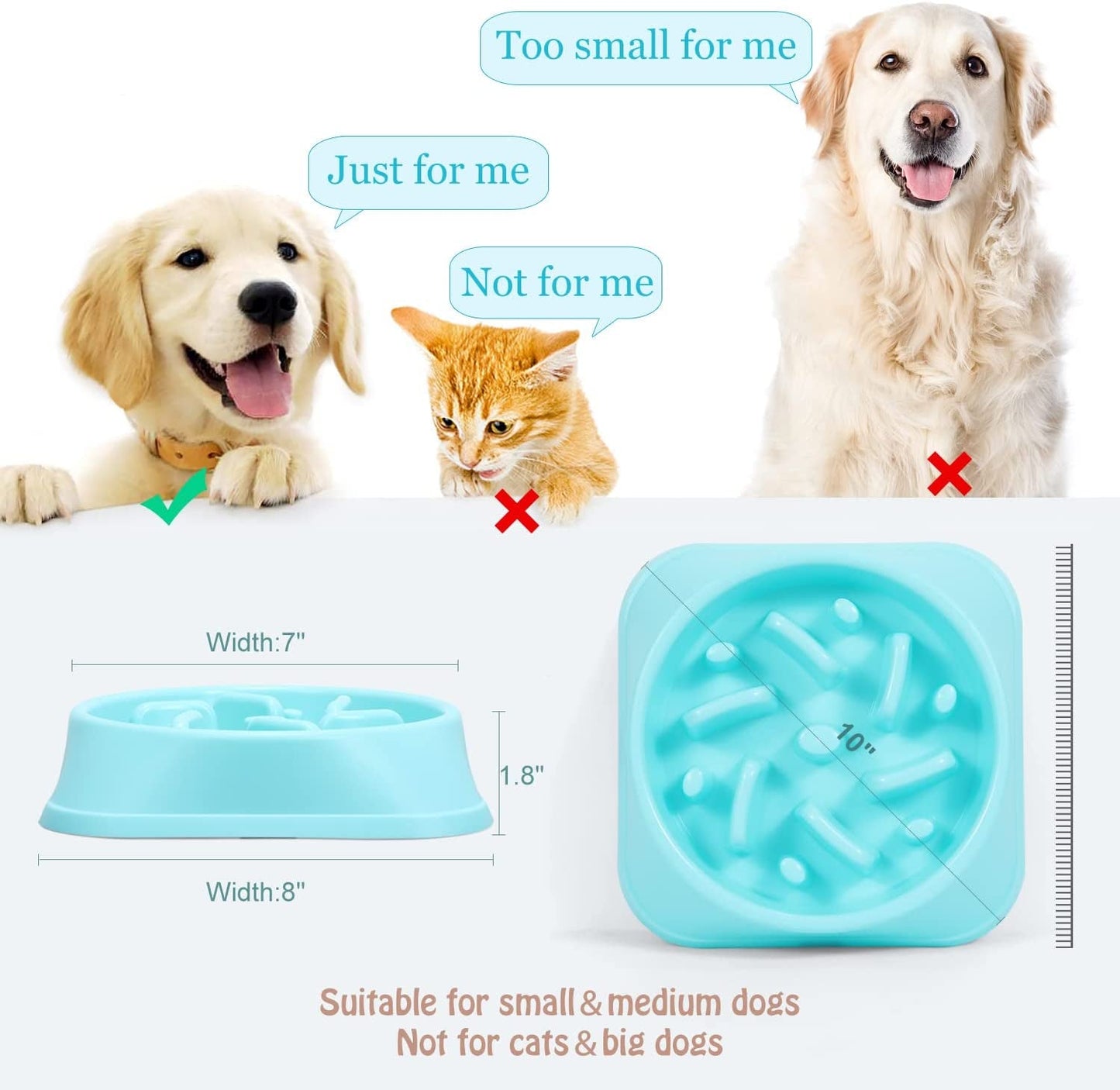 Dog Feeder Slow Eating Pet Bowl Eco - Friendly Non - Toxic Preventing Choking Healthy Design Bowl for Dog Pet Stop Bloat Bowl - Eco and More Pet Store