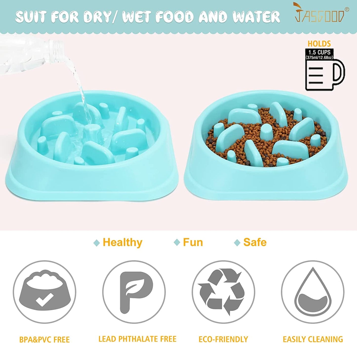 Dog Feeder Slow Eating Pet Bowl Eco - Friendly Non - Toxic Preventing Choking Healthy Design Bowl for Dog Pet Stop Bloat Bowl - Eco and More Pet Store