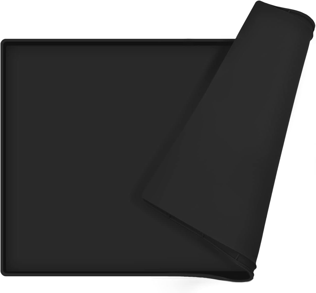 Dog Food Mat | Silicone Waterproof Food Tray | Non Slip Pet Bowl Mats Placemat,1" Raised Edge, Suitable for Most Small and Medium Sized Pets,32" X 24" - Eco and More Pet Store DBA Overseen