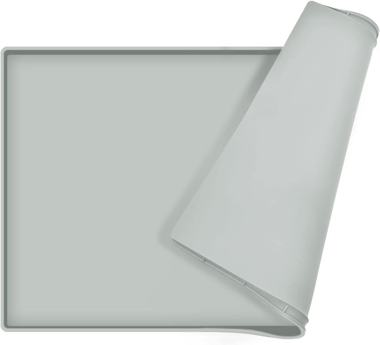 Dog Food Mat | Silicone Waterproof Food Tray | Non Slip Pet Bowl Mats Placemat,1" Raised Edge, Suitable for Most Small and Medium Sized Pets,32" X 24" - Eco and More Pet Store DBA Overseen