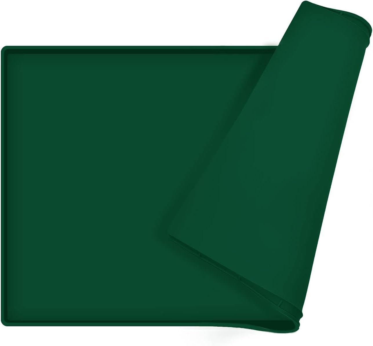 Dog Food Mat | Silicone Waterproof Food Tray | Non Slip Pet Bowl Mats Placemat,1" Raised Edge, Suitable for Most Small and Medium Sized Pets,32" X 24" - Eco and More Pet Store DBA Overseen