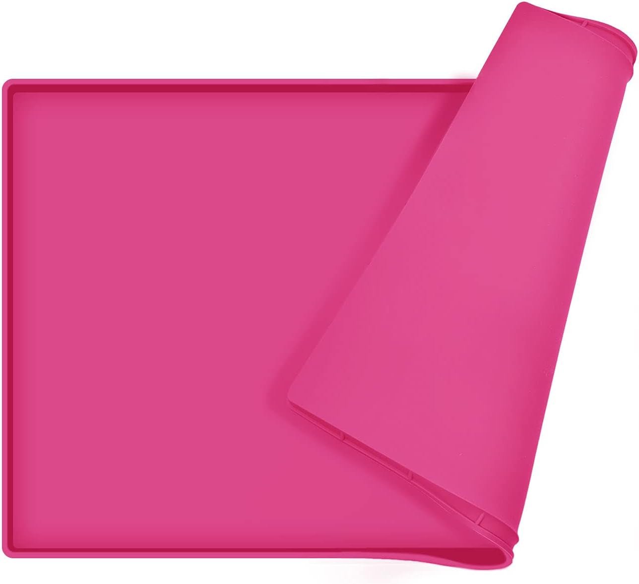 Dog Food Mat | Silicone Waterproof Food Tray | Non Slip Pet Bowl Mats Placemat,1" Raised Edge, Suitable for Most Small and Medium Sized Pets,32" X 24" - Eco and More Pet Store DBA Overseen