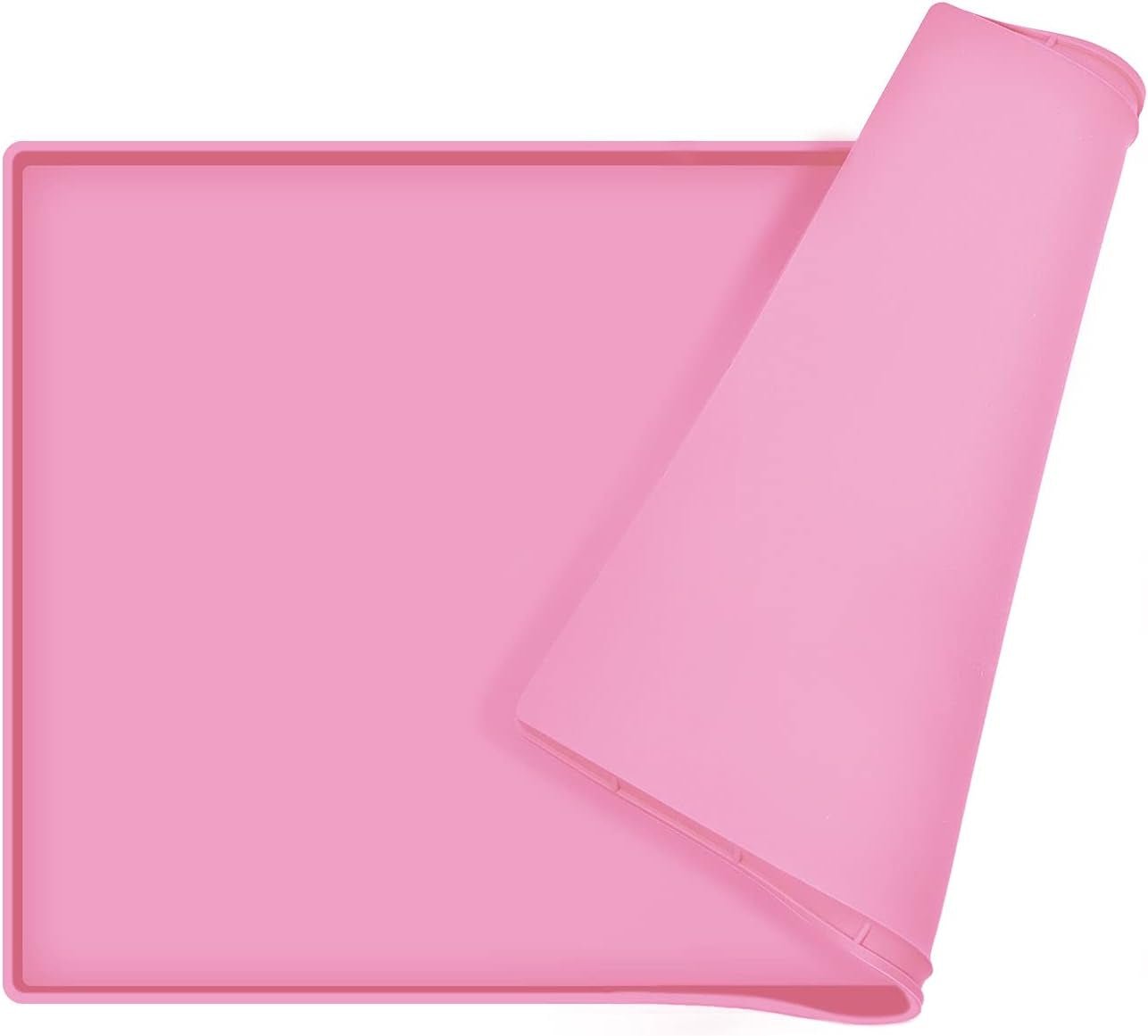 Dog Food Mat | Silicone Waterproof Food Tray | Non Slip Pet Bowl Mats Placemat,1" Raised Edge, Suitable for Most Small and Medium Sized Pets,32" X 24" - Eco and More Pet Store DBA Overseen