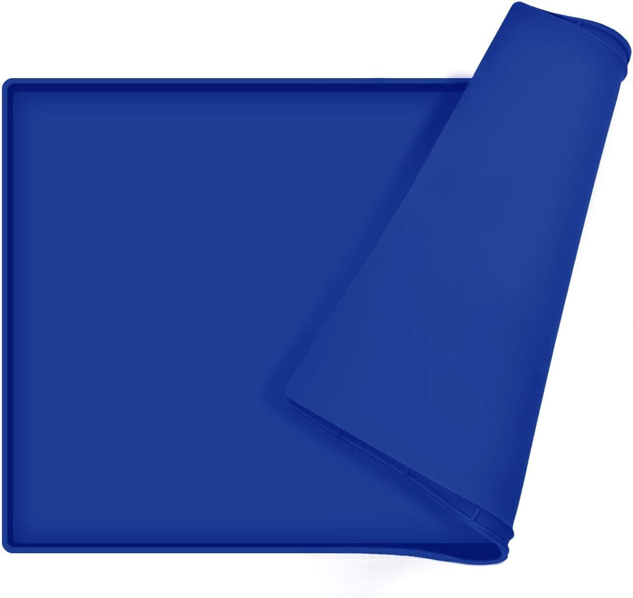 Dog Food Mat | Silicone Waterproof Food Tray | Non Slip Pet Bowl Mats Placemat,1" Raised Edge, Suitable for Most Small and Medium Sized Pets,32" X 24" - Eco and More Pet Store DBA Overseen