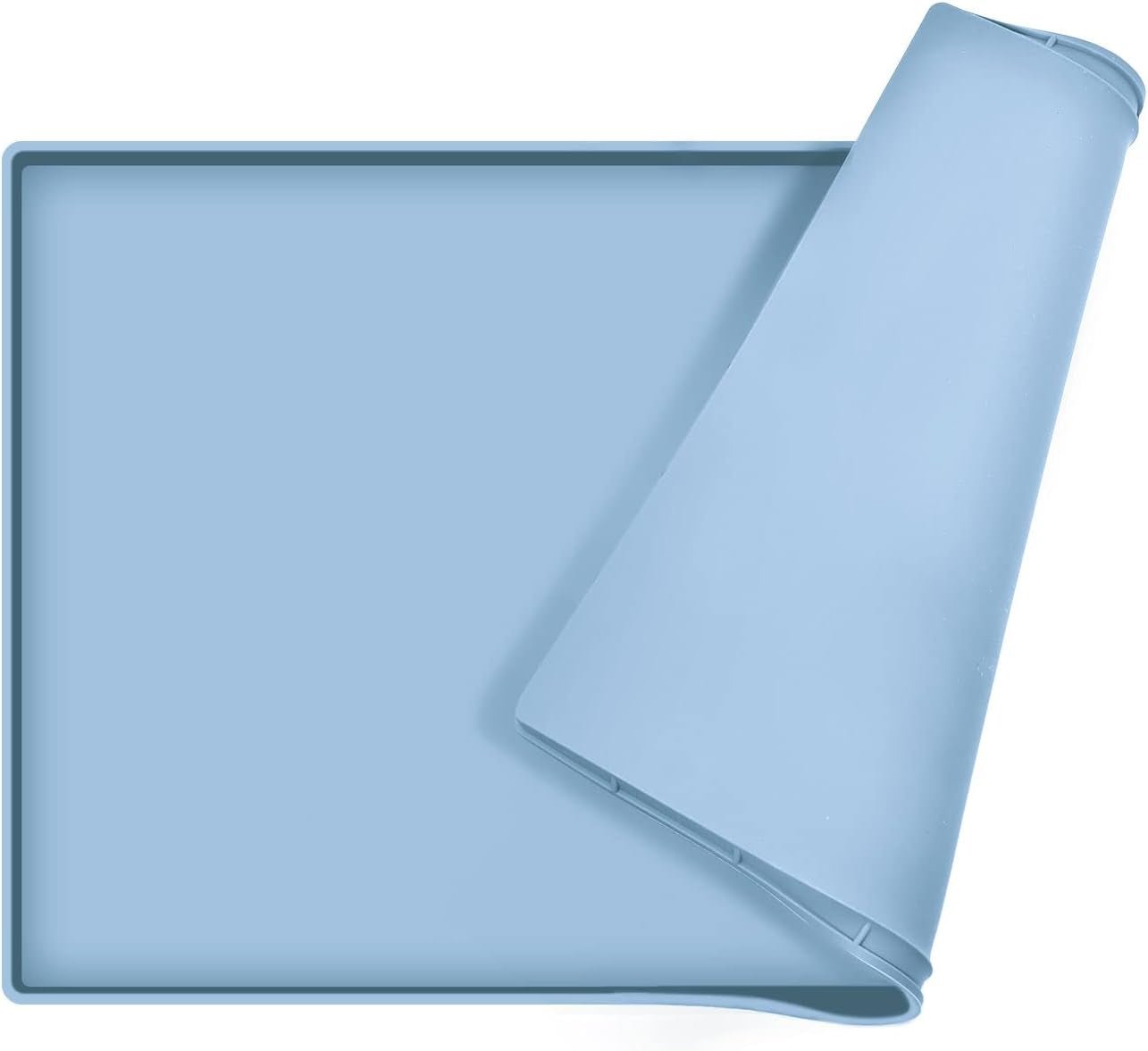 Dog Food Mat | Silicone Waterproof Food Tray | Non Slip Pet Bowl Mats Placemat,1" Raised Edge, Suitable for Most Small and Medium Sized Pets,32" X 24" - Eco and More Pet Store DBA Overseen