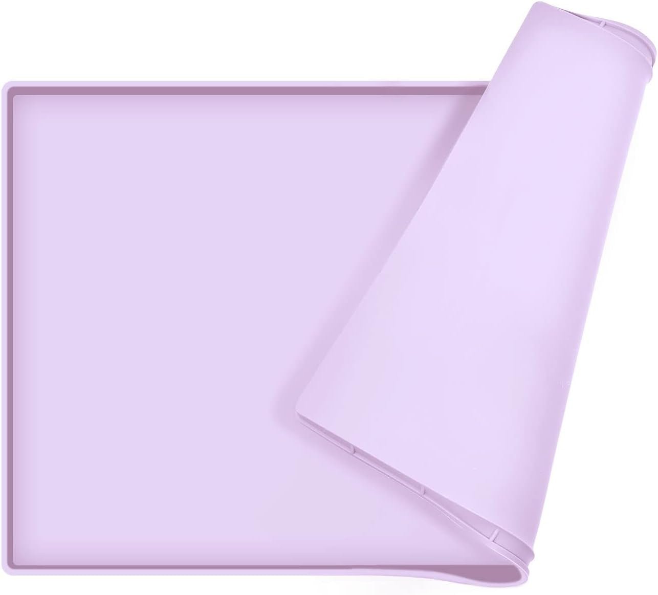 Dog Food Mat | Silicone Waterproof Food Tray | Non Slip Pet Bowl Mats Placemat,1" Raised Edge, Suitable for Most Small and Medium Sized Pets,32" X 24" - Eco and More Pet Store DBA Overseen