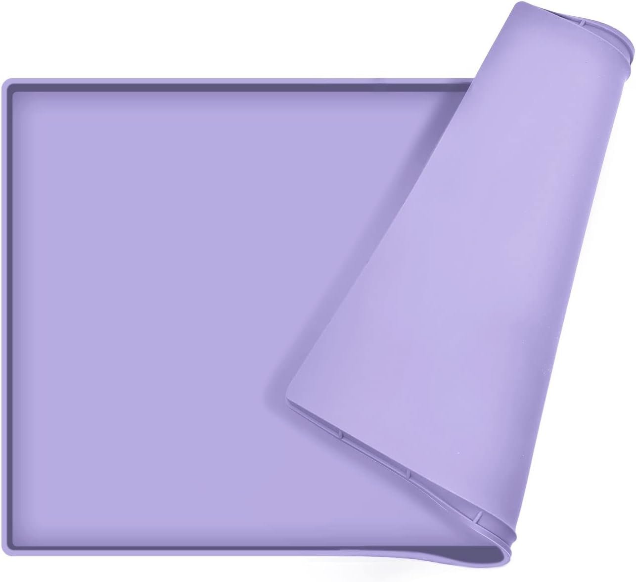 Dog Food Mat | Silicone Waterproof Food Tray | Non Slip Pet Bowl Mats Placemat,1" Raised Edge, Suitable for Most Small and Medium Sized Pets,32" X 24" - Eco and More Pet Store DBA Overseen