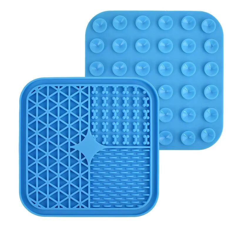 Dog Licking Mat Slow Food Mat Drizzling Licking Pad Suction Cup Slow Food Mat Silicone Slow Food Mat Pet Dog Licking Mat - Eco and More Pet Store