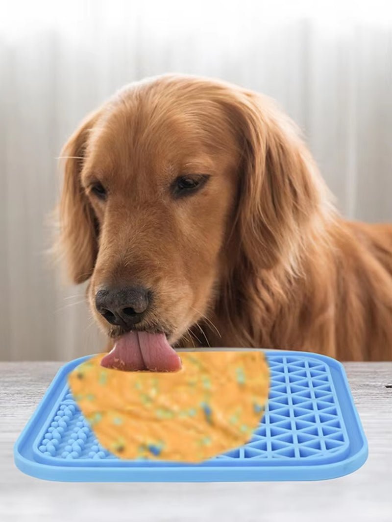 Dog Licking Mat Slow Food Mat Drizzling Licking Pad Suction Cup Slow Food Mat Silicone Slow Food Mat Pet Dog Licking Mat - Eco and More Pet Store