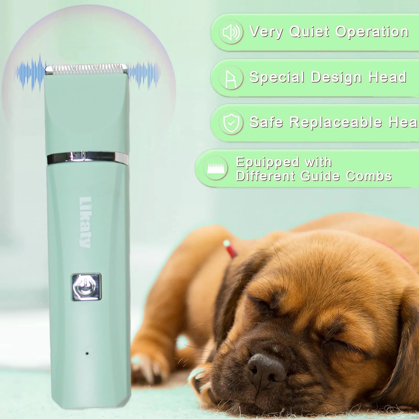 Dogs Hair Clippers Grooming Kit with Nail Grinder | 4 in 1 Cordless Electric Trimmer Low Noise USB Rechargeable Pet Clippers for Small and Large Dogs Cats Animals - Eco and More Pet Store DBA Overseen