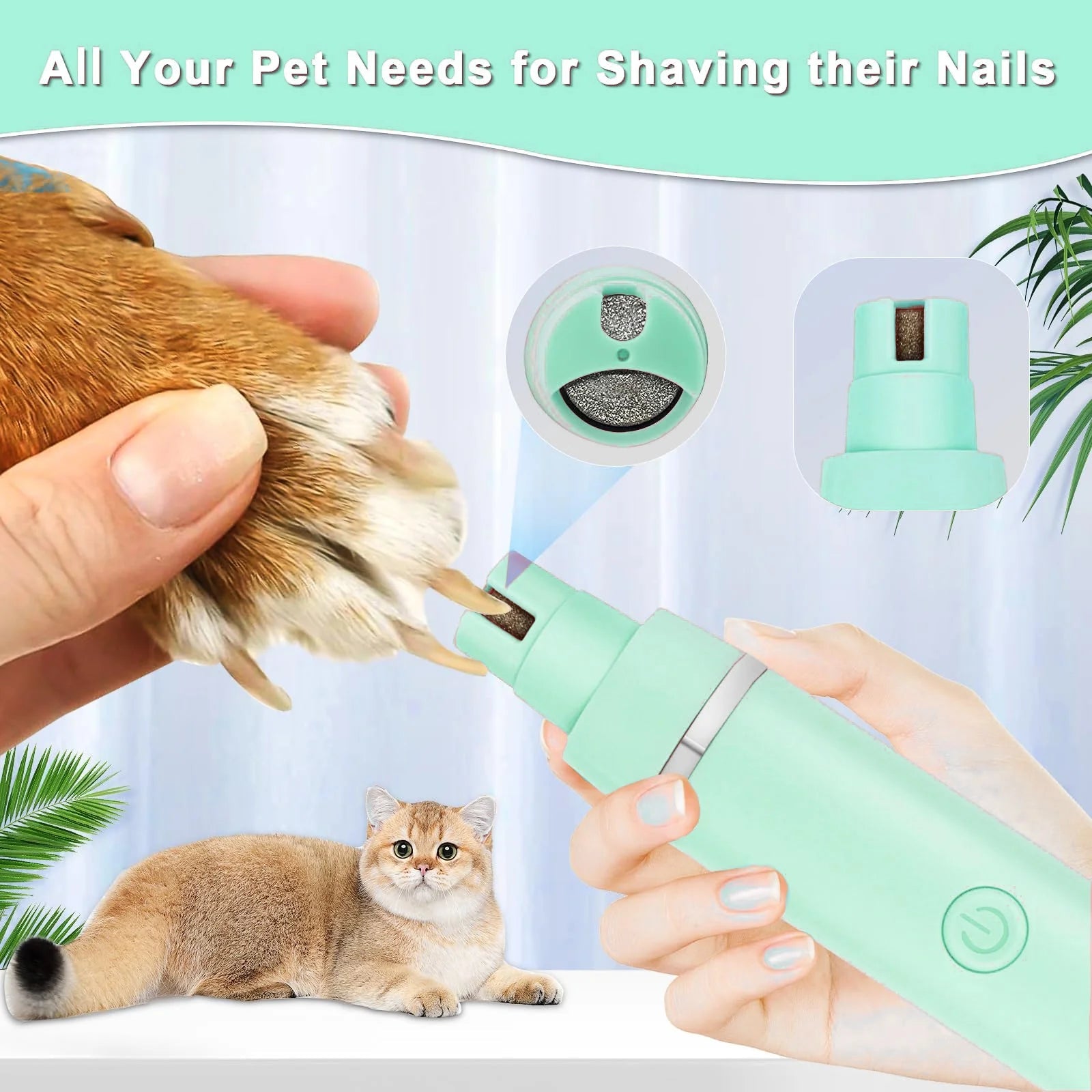 Dogs Hair Clippers Grooming Kit with Nail Grinder | 4 in 1 Cordless Electric Trimmer Low Noise USB Rechargeable Pet Clippers for Small and Large Dogs Cats Animals - Eco and More Pet Store DBA Overseen