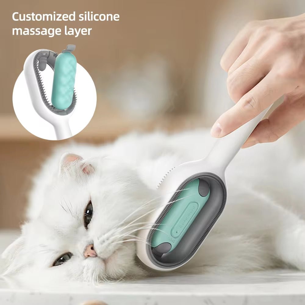 Double Sided Pet Cleaning Hair Removal Comb Long Hair Cat Dog Grooming Brush with 100Pcs Cotton Tissue Kitten Brush Pet Supplies - Eco and More Pet Store