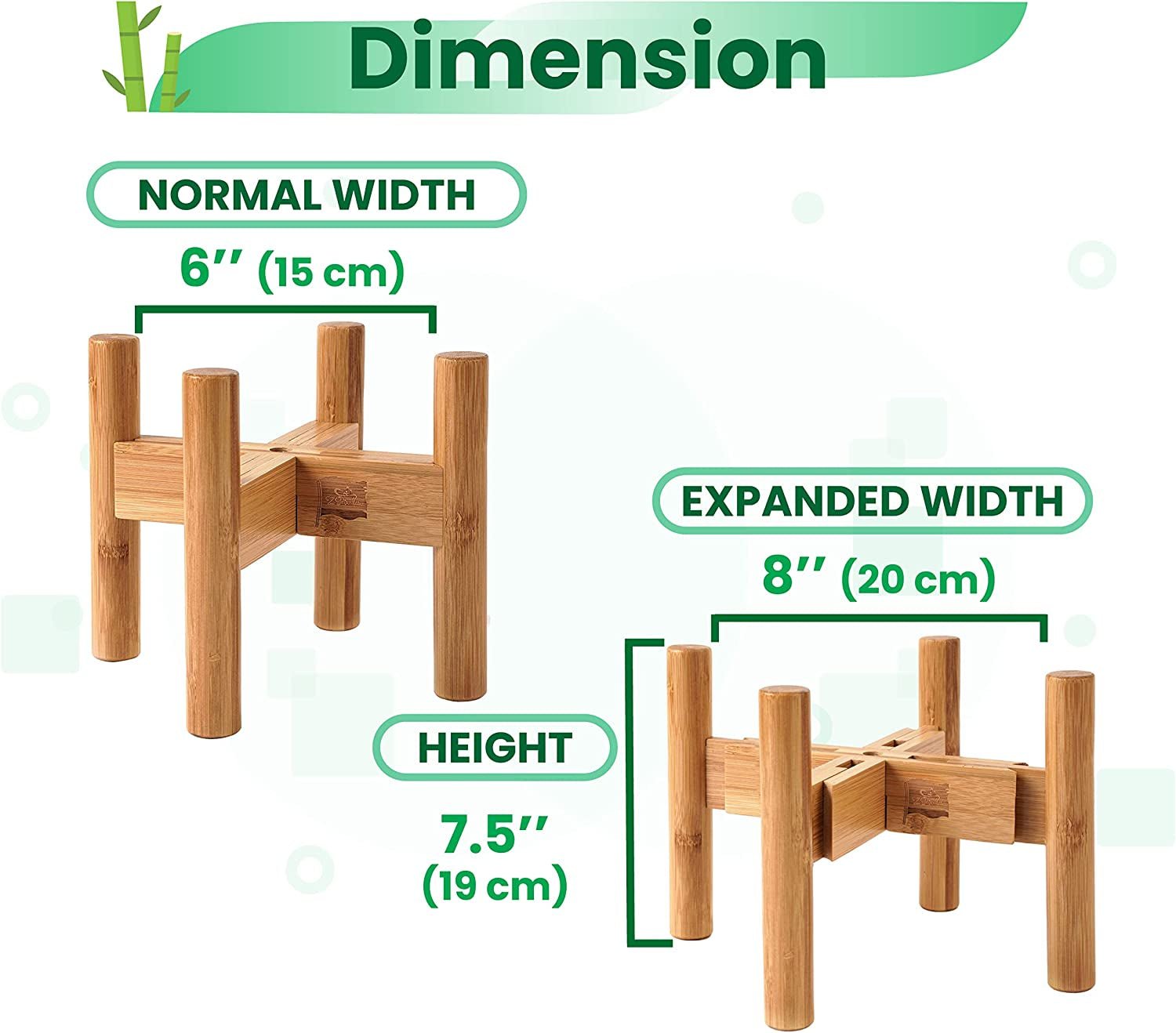 Elevated Dog Bowl Stand for Small to Medium Breeds – Adjustable Height & Width for Comfort – Perfect for Beagles, Terriers, Basset Hounds, Bulldogs, and Cocker Spaniels – 7.5 - Inch Tall (Bowl Not Included) - Eco and More Pet Store