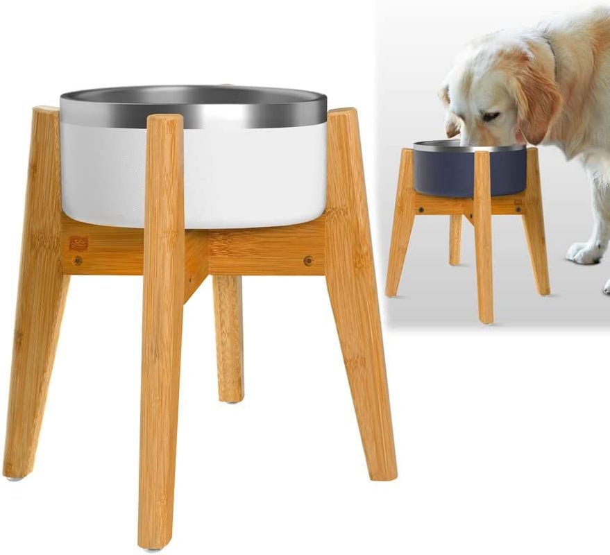 Elevated Dog Bowl Stand for Small to Medium Breeds – Adjustable Height & Width for Comfort – Perfect for Beagles, Terriers, Basset Hounds, Bulldogs, and Cocker Spaniels – 7.5 - Inch Tall (Bowl Not Included) - Eco and More Pet Store