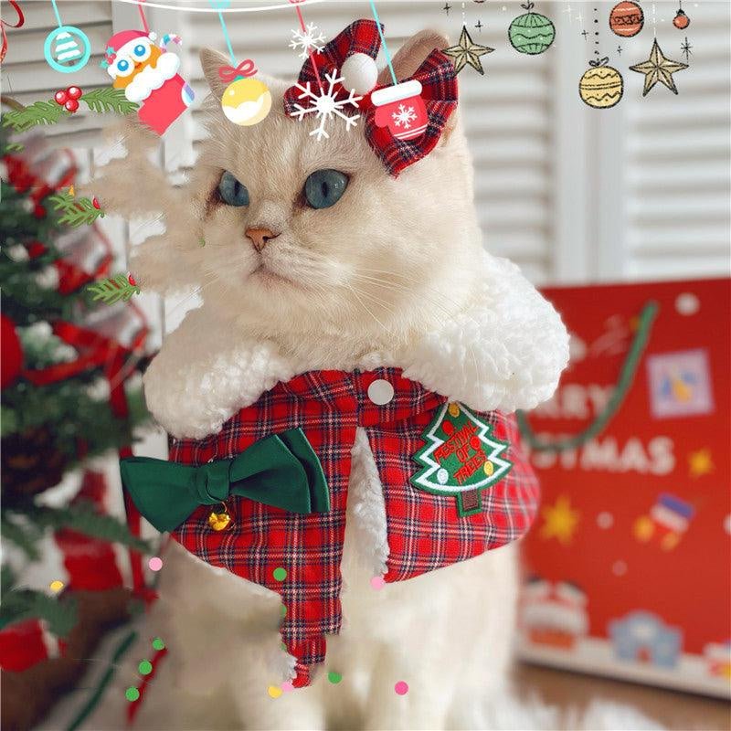 Festive Feline Holiday Shawl - Eco and More Pet Store