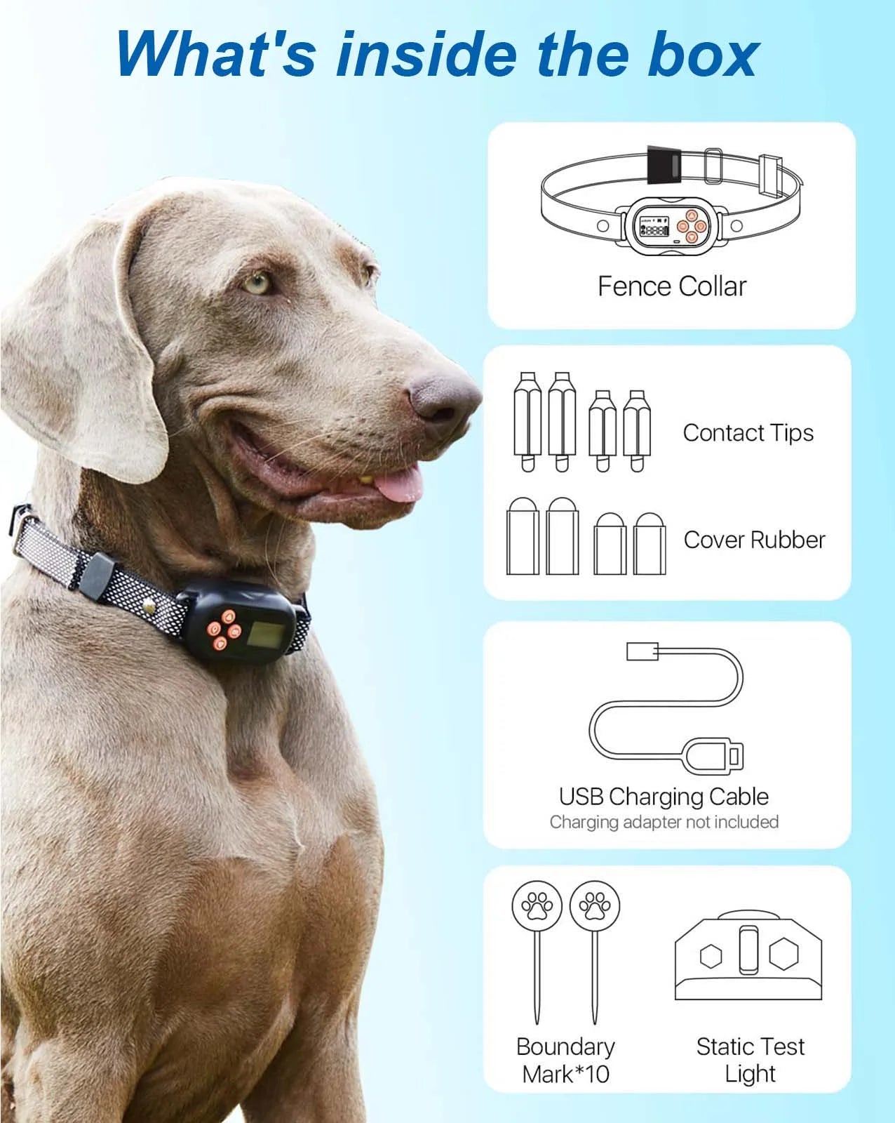 GPS Wireless Dog Fence System Electric Pet Collar with 3 Warning Modes Radius 25 - 999 Yards Waterproof & Rechargeable Receiver Containment for Outdoor Training - Eco and More Pet Store DBA Overseen