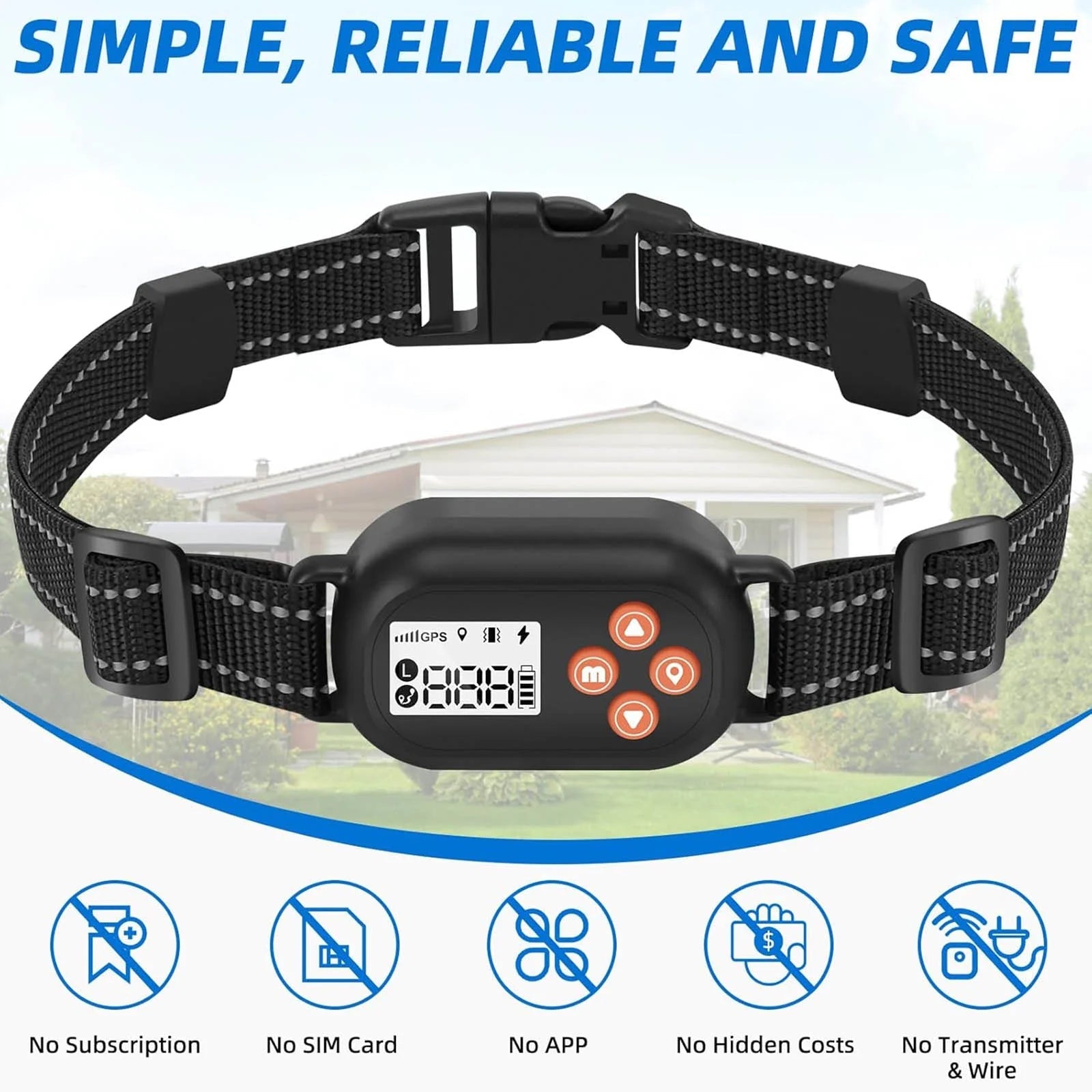 GPS Wireless Dog Fence System Electric Pet Collar with 3 Warning Modes Radius 25 - 999 Yards Waterproof & Rechargeable Receiver Containment for Outdoor Training - Eco and More Pet Store DBA Overseen