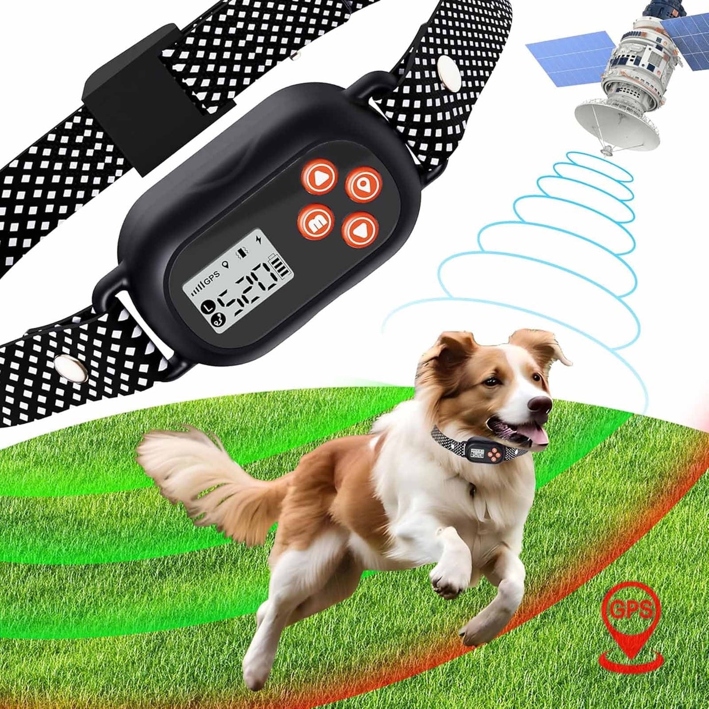 GPS Wireless Dog Fence System Electric Pet Collar with 3 Warning Modes Radius 25 - 999 Yards Waterproof & Rechargeable Receiver Containment for Outdoor Training - Eco and More Pet Store DBA Overseen