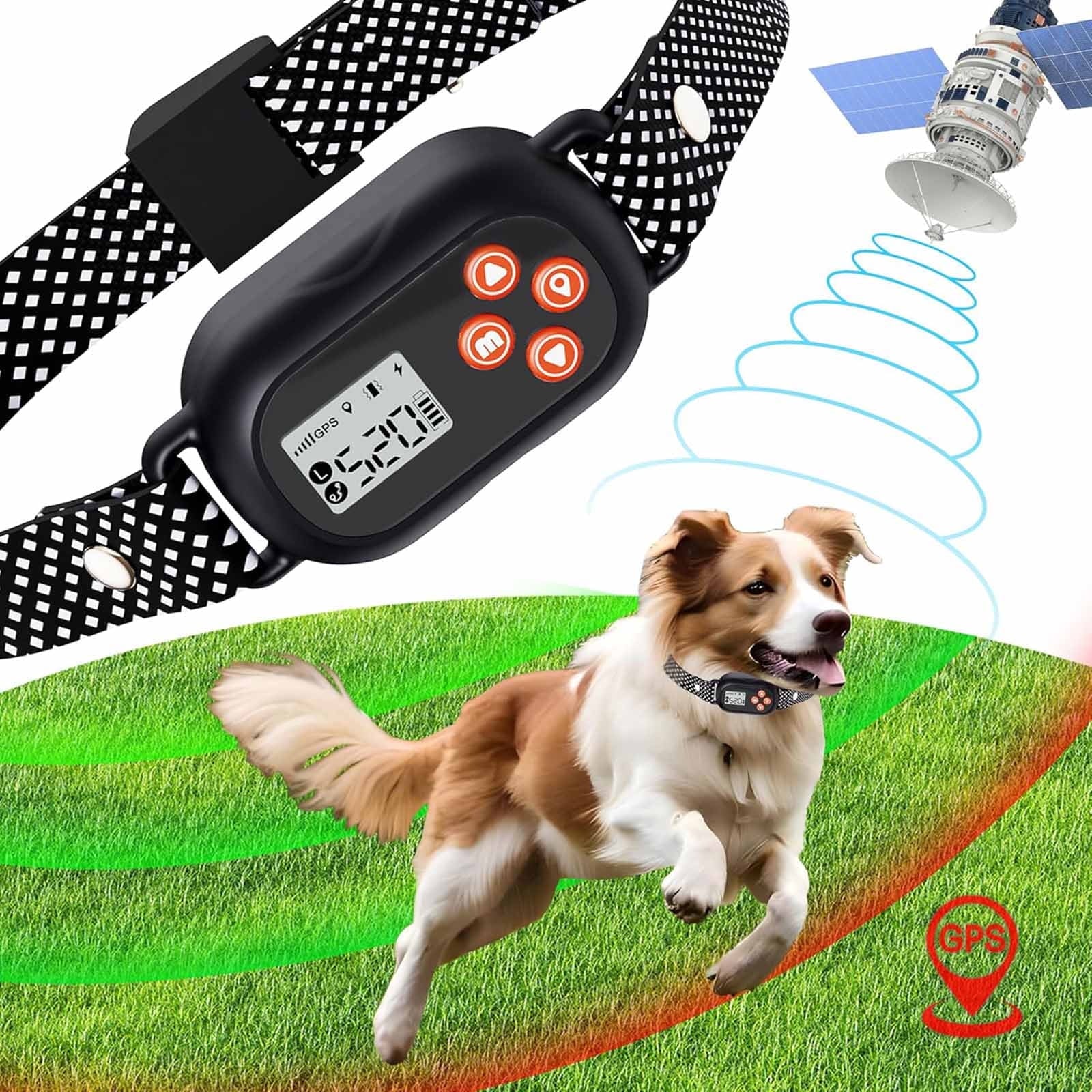 GPS Wireless Dog Fence System Electric Pet Collar with 3 Warning Modes Radius 25 - 999 Yards Waterproof & Rechargeable Receiver Containment for Outdoor Training - Eco and More Pet Store DBA Overseen