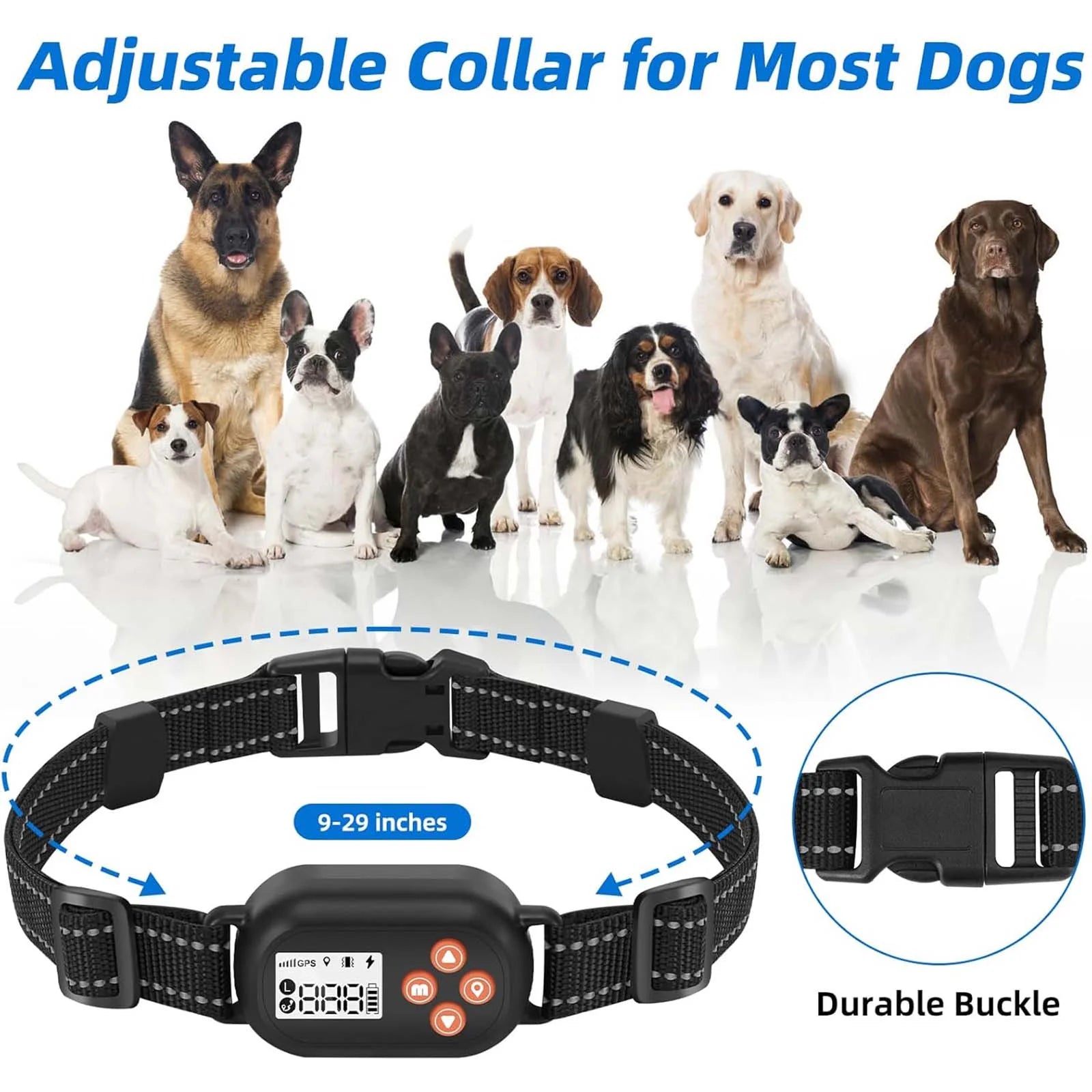GPS Wireless Dog Fence System Electric Pet Collar with 3 Warning Modes Radius 25 - 999 Yards Waterproof & Rechargeable Receiver Containment for Outdoor Training - Eco and More Pet Store DBA Overseen