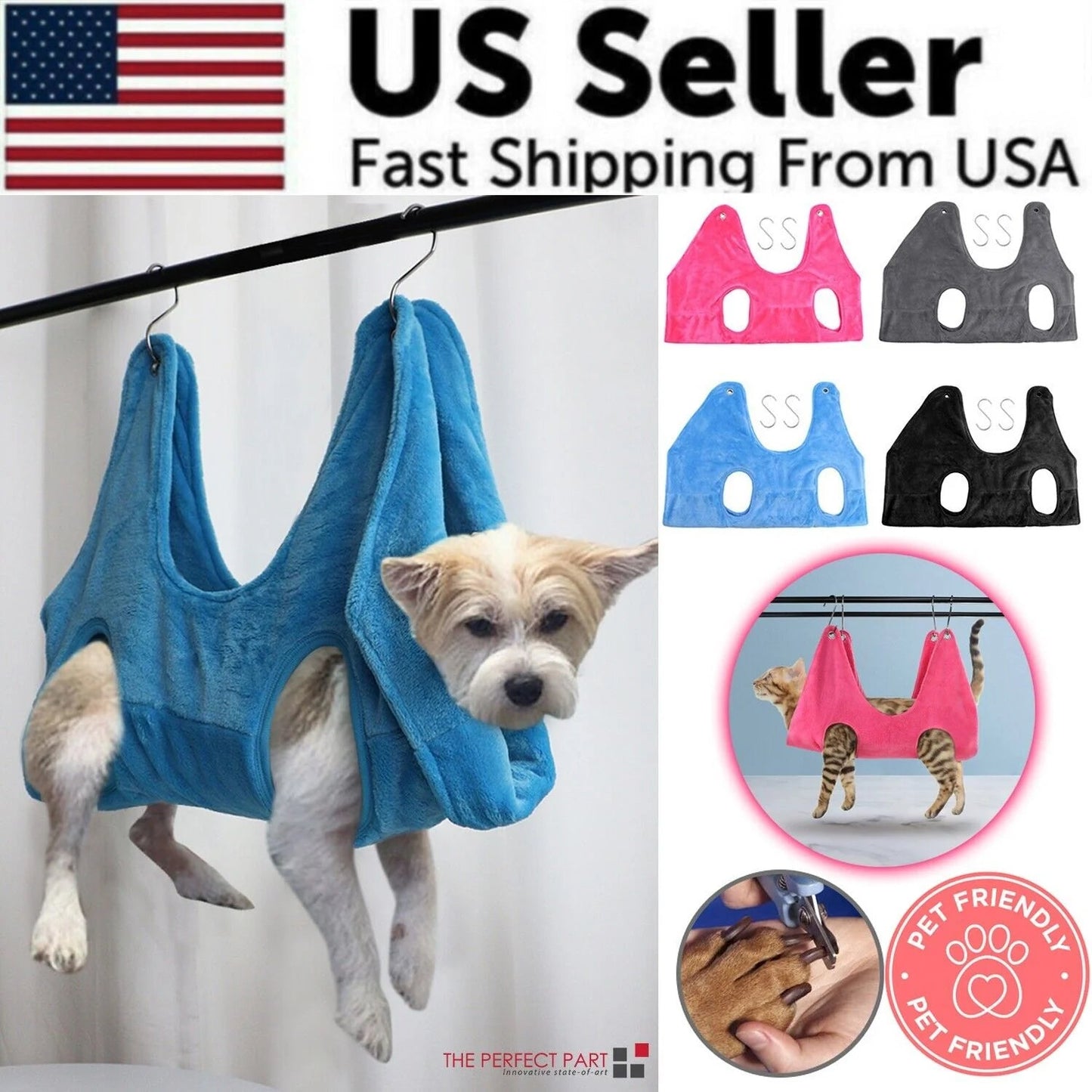 Grooming Hanging Hammock Harness | Portable Pet Dog Cat Grooming Hanging Hammock Harness Breathable Groom Helper US - Eco and More Pet Store DBA Overseen
