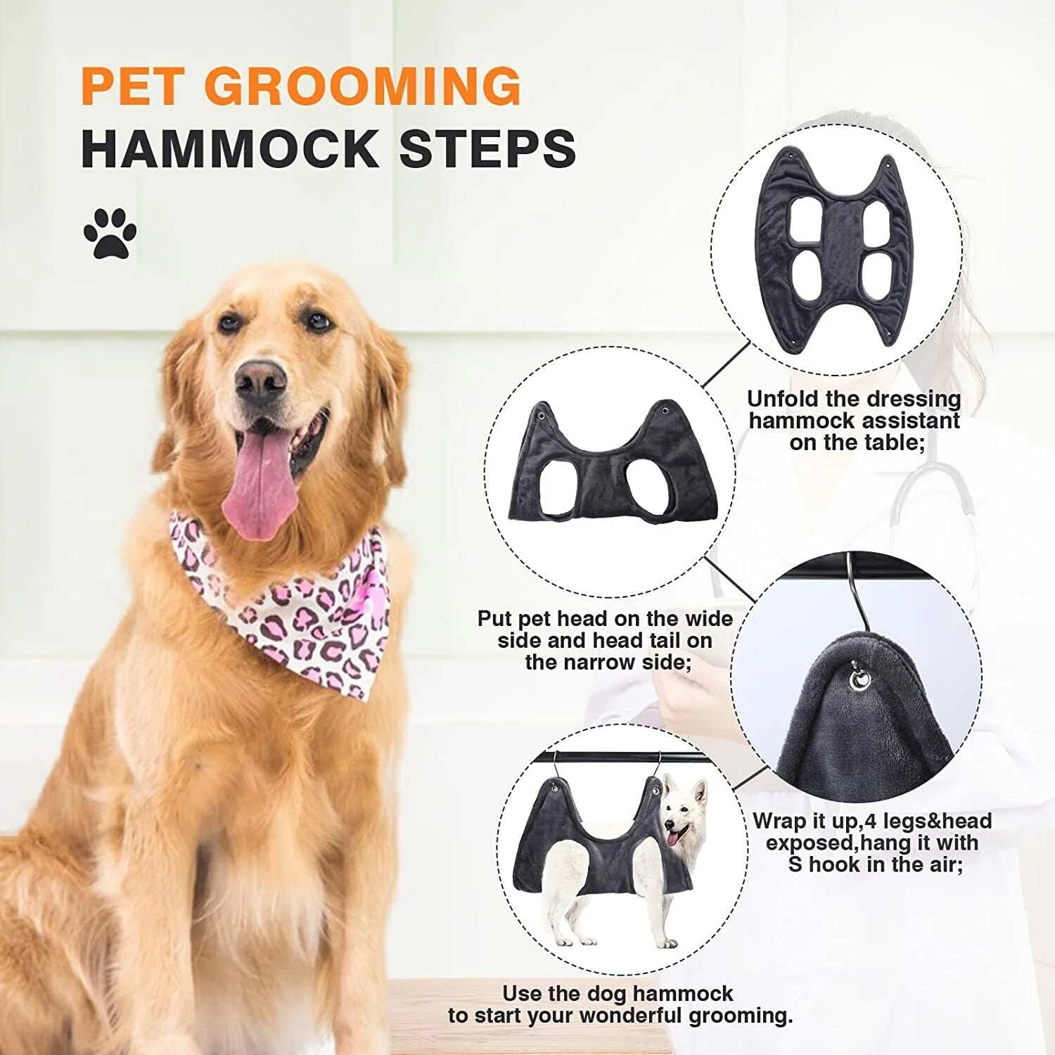 Grooming Hanging Hammock Harness | Portable Pet Dog Cat Grooming Hanging Hammock Harness Breathable Groom Helper US - Eco and More Pet Store DBA Overseen