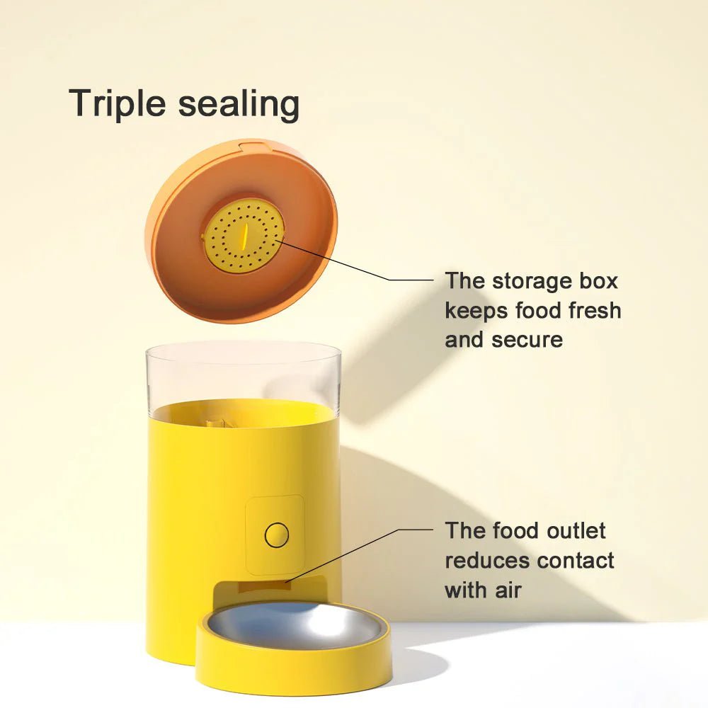 HEYBO Automatic Cat Feeder Wi - Fi Rechargeable Cats Food Dispenser with 30 - Day Life - Eco and More Pet Store DBA Overseen