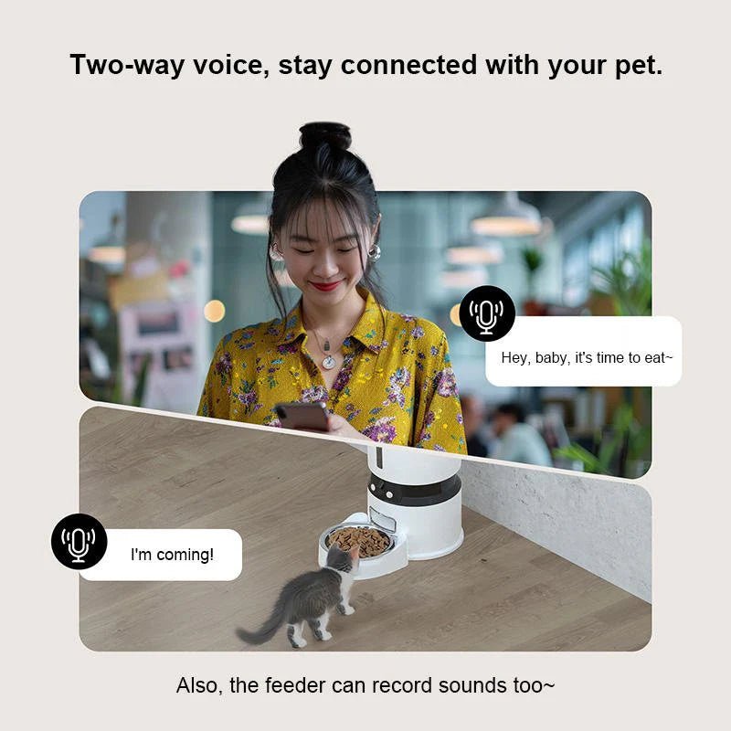 HEYBO Automatic Pet Feeder with Camera | App Controlled - Eco and More Pet Store DBA Overseen