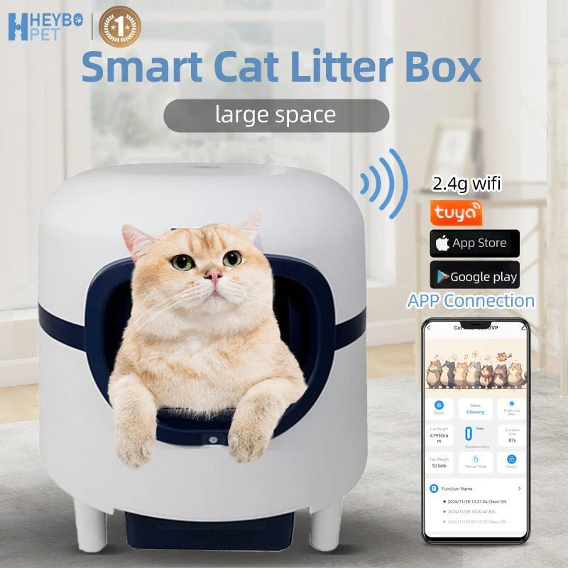 HEYBO Stylish Litter Box Cat Supplies with Smart Sensor - Eco and More Pet Store DBA Overseen