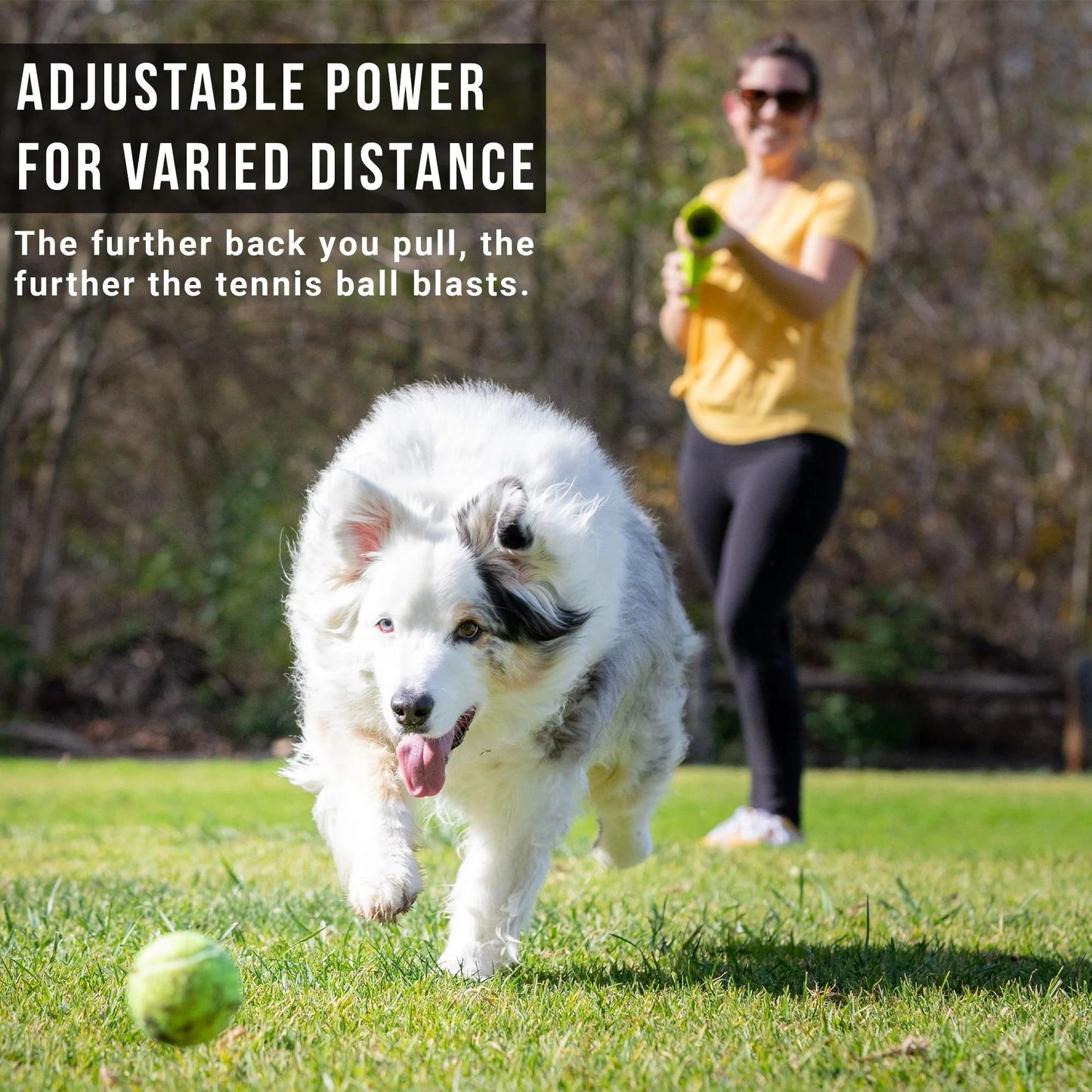 "Hyper Pet K9 Kannon Interactive Dog Tennis Ball Launcher - Hands - Free Fetch Toy with One Safe Tennis Ball for Endless Outdoor Fun!" - Eco and More Pet Store