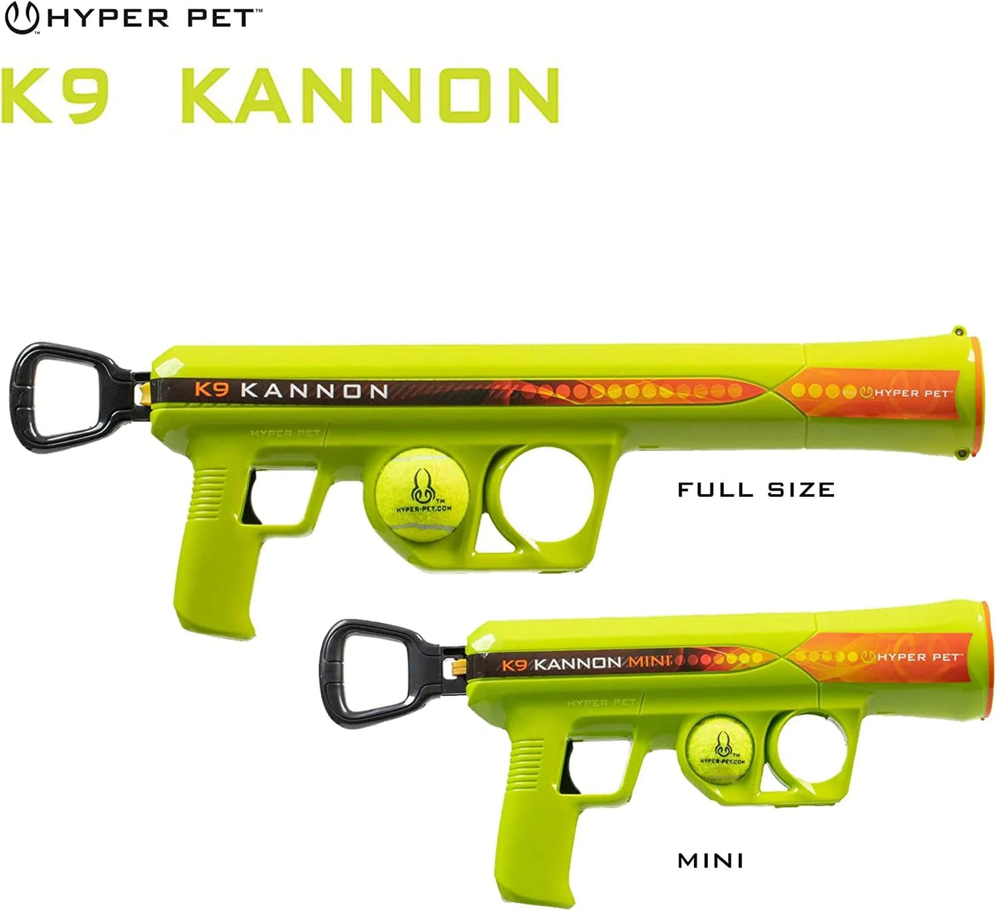 "Hyper Pet K9 Kannon Interactive Dog Tennis Ball Launcher - Hands - Free Fetch Toy with One Safe Tennis Ball for Endless Outdoor Fun!" - Eco and More Pet Store