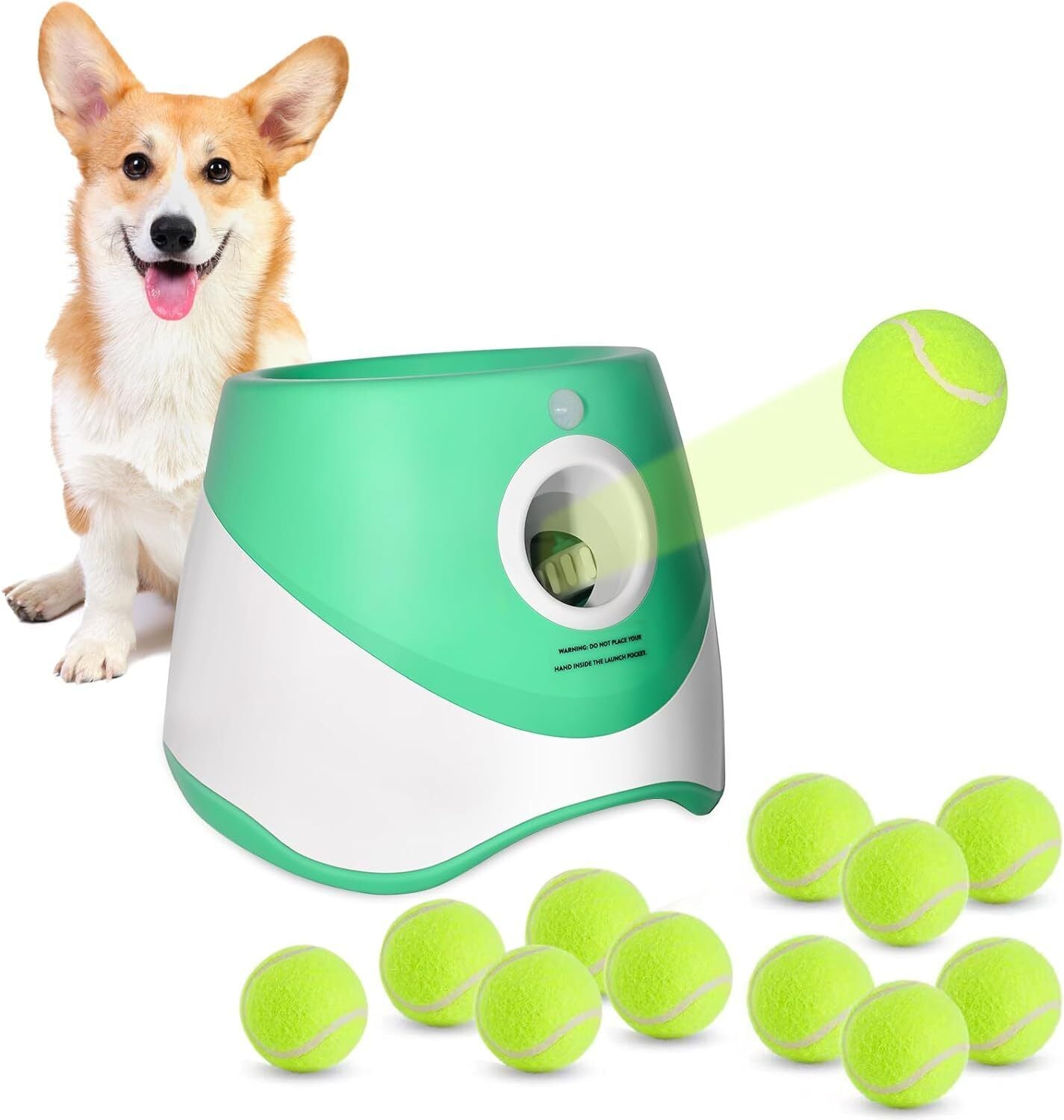 "Interactive Automatic Dog Ball Launcher - Hands - Free Tennis Ball Thrower for Endless Fetch Fun!" - Eco and More Pet Store