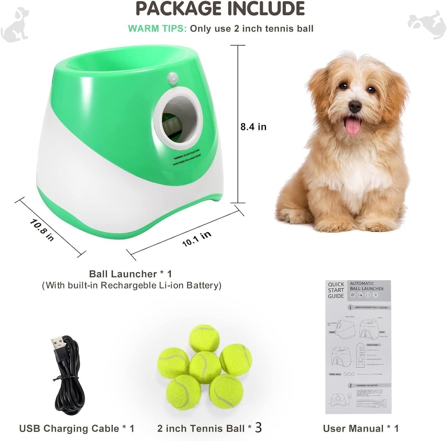 "Interactive Automatic Dog Ball Launcher - Hands - Free Tennis Ball Thrower for Endless Fetch Fun!" - Eco and More Pet Store