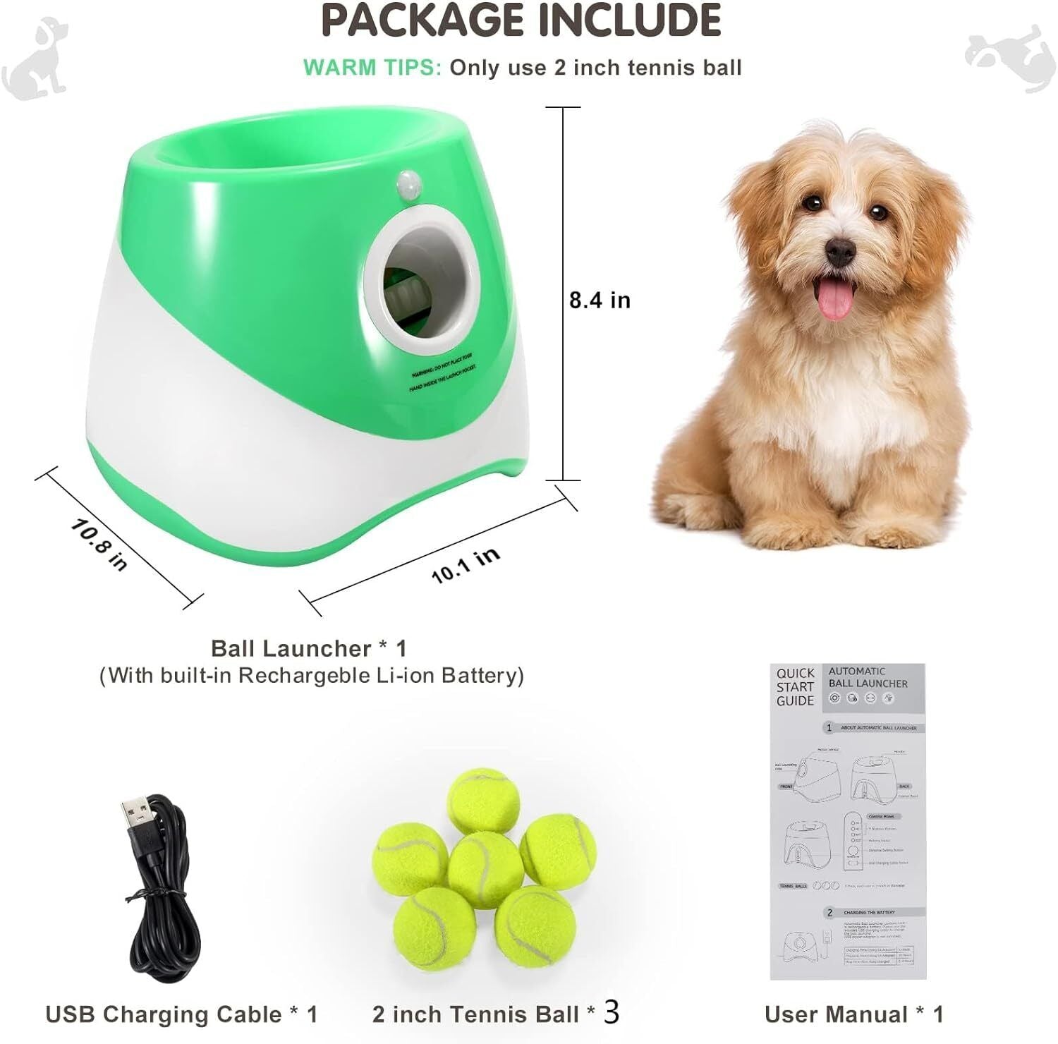 "Interactive Automatic Dog Ball Launcher - Hands - Free Tennis Ball Thrower for Endless Fetch Fun!" - Eco and More Pet Store