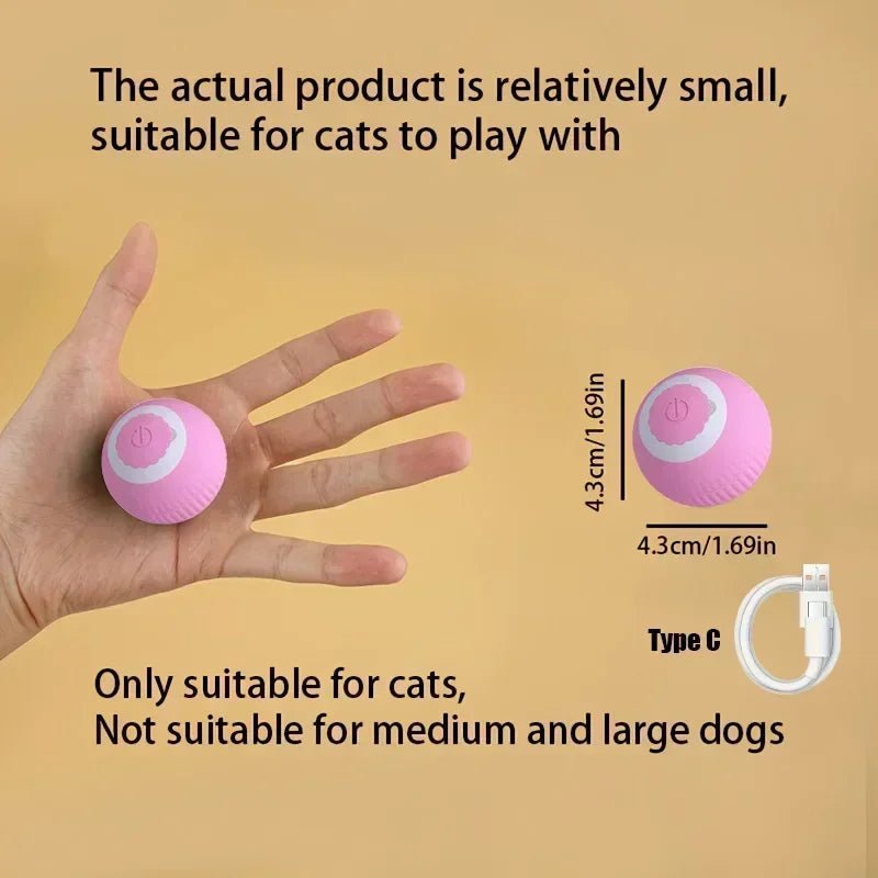 Interactive Cat Toys Ball Auto Electric Rolling Ball Toys for Cats/Kitty Pets Smart Automatic Teaser USB Rechargeable - Eco and More Pet Store