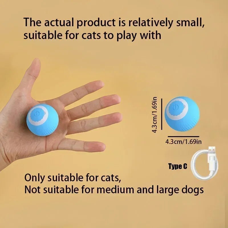 Interactive Cat Toys Ball Auto Electric Rolling Ball Toys for Cats/Kitty Pets Smart Automatic Teaser USB Rechargeable - Eco and More Pet Store