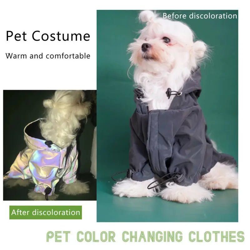 Large Dog Clothes S - 7XL Flashing Pet Dogs Hoodie Coat Windbreaker Reflective Clothing for Small to Big Dogs Puppy Jacket Pug - Eco and More Pet Store