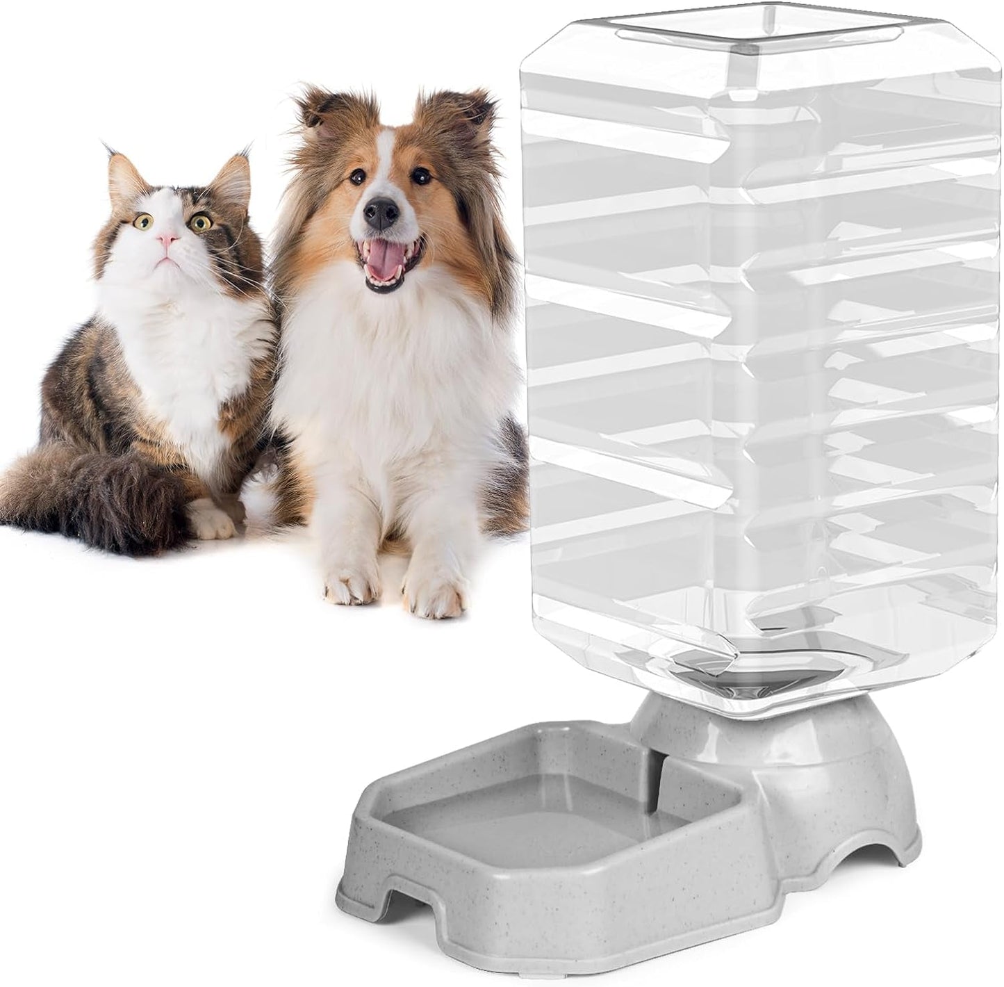 Large Dog Water Bowl Dispenser, 3 Gallon Automatic Gravity Cat Waterer, Self - Filling Large Capacity Pet Water Dispenser Station, 100% Bpa - Free, Transparency, Safe and Unplugged for Pet Dogs and Cats - Eco and More Pet Store