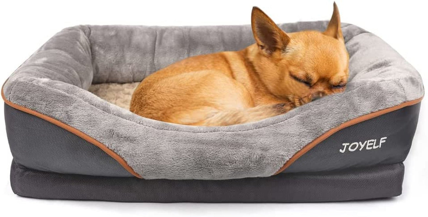 Large Memory Foam Dog Bed, Orthopedic Dog Bed & Sofa with Removable Washable Cover and Squeaker Toy as Gift - Eco and More Pet Store