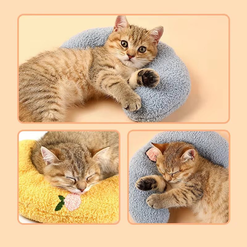 Little Pillow for Cats Fashion Neck Protector Deep Sleep Puppy U - Shaped Pillow Cat Pillow Kitten Headrest Dog Sleeping Pillow - Eco and More Pet Store