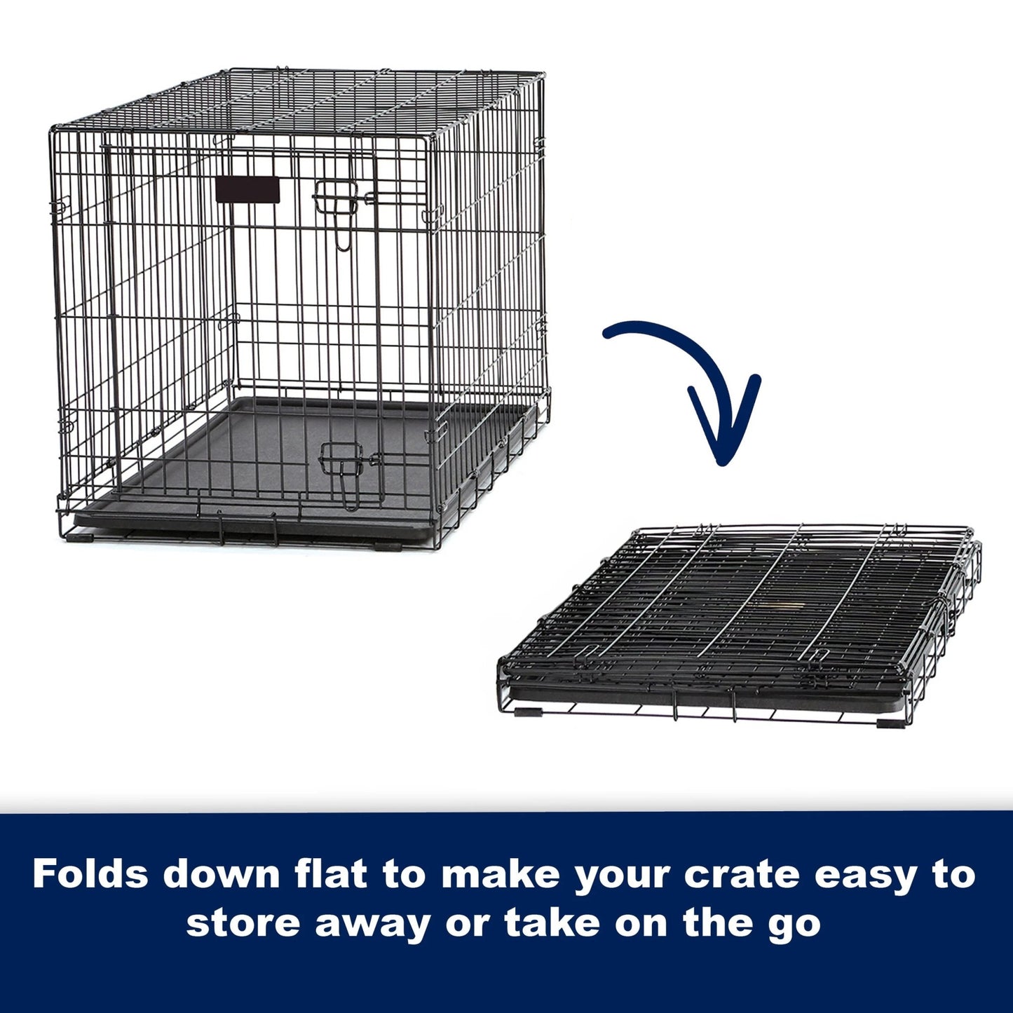Midwest Lifestages Double Door Dog Crate, 48" - Eco and More Pet Store DBA Overseen