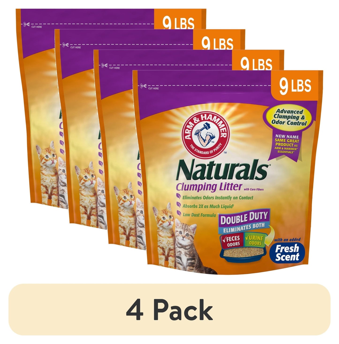 Naturals Clumping Cat Litter with Corn Fibers, Odor Control, Fresh Scent, 9 Lbs - Eco and More Pet Store DBA Overseen