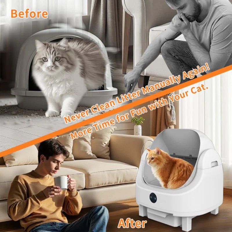 Open Top Smart Cat Litter Box | Automatic Self - Cleaning US Spot Delivery within 3 Days - Eco and More Pet Store DBA Overseen