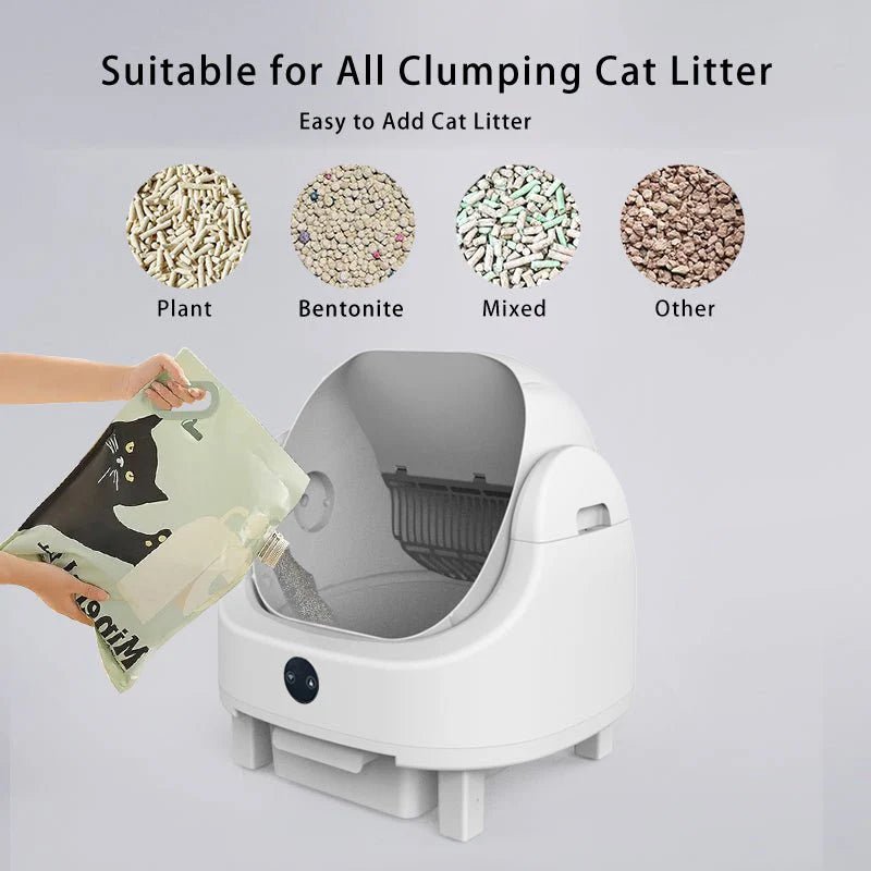 Open Top Smart Cat Litter Box | Automatic Self - Cleaning US Spot Delivery within 3 Days - Eco and More Pet Store DBA Overseen