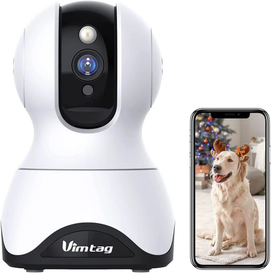 Pet Camera, 2.5K HD Pet Cam, 360° Pan/Tilt View Angel with Two Way Audio, Dog Camera with Phone APP, Motion Tracking Alarm,Night Vision,24/7 Recording with Cloud/Local SD, Home Indoor Cam - Eco and More Pet Store