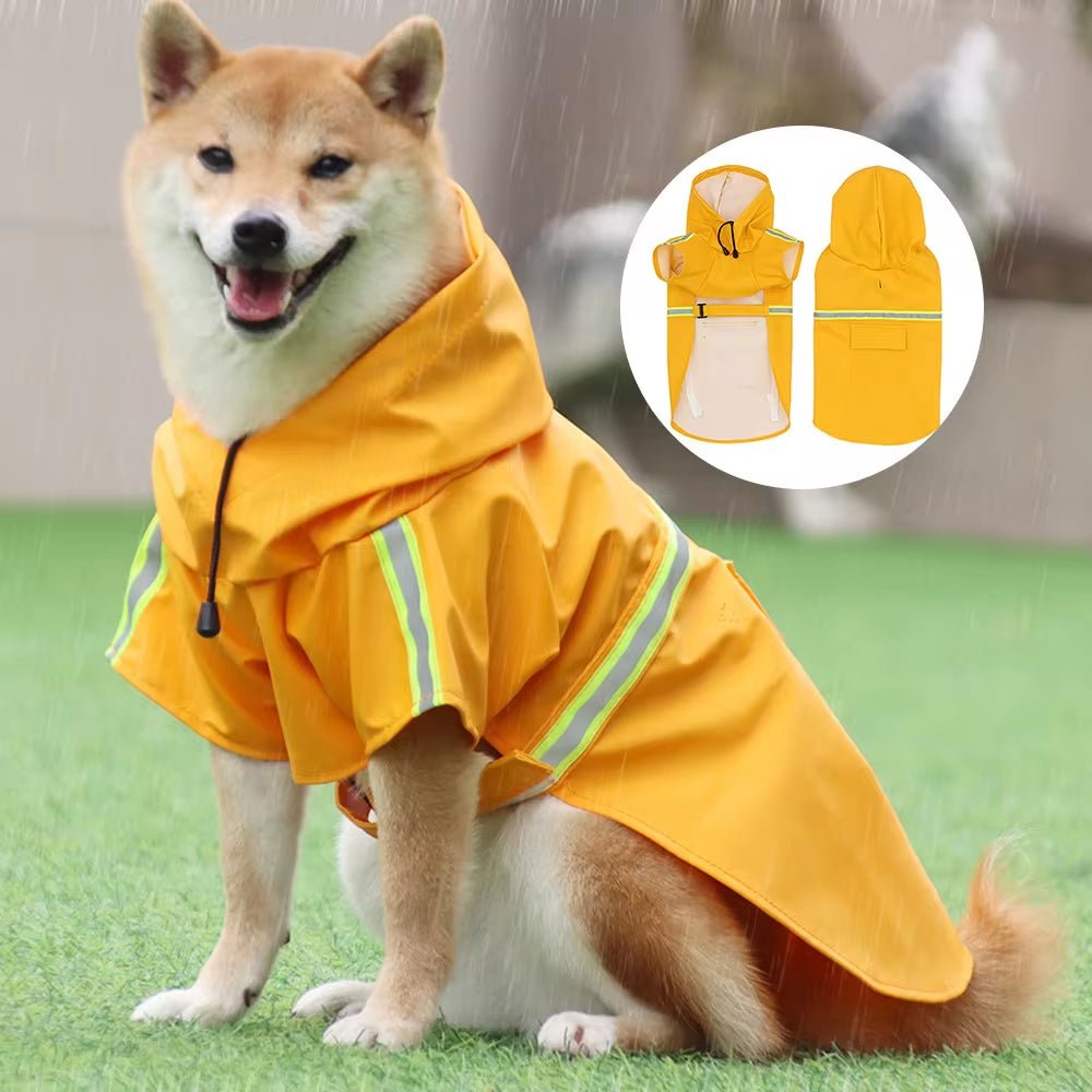 Pet Poncho Dog Raincoats Reflective Small Large Dogs Rain Coat Waterproof Jacket S - 5XL Fashion Outdoor Breathable Puppy Clothes - Eco and More Pet Store