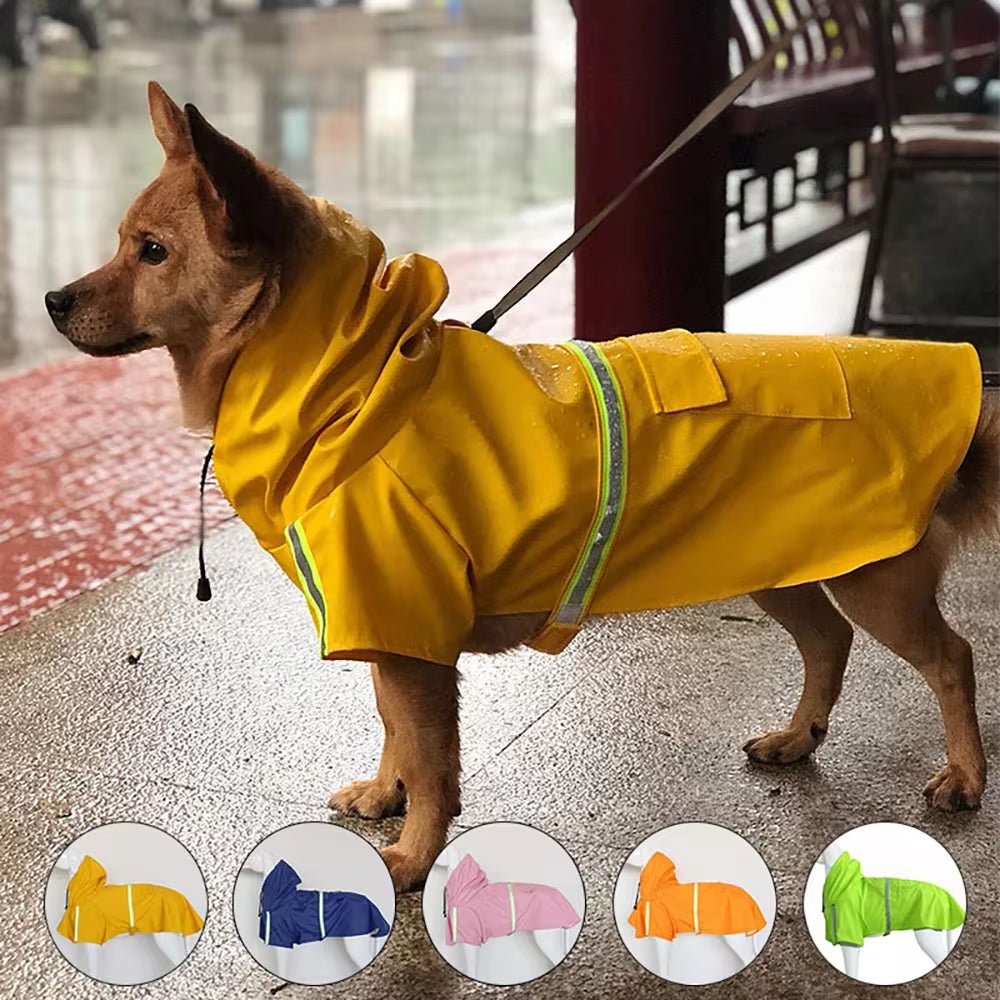 Pet Poncho Dog Raincoats Reflective Small Large Dogs Rain Coat Waterproof Jacket S - 5XL Fashion Outdoor Breathable Puppy Clothes - Eco and More Pet Store