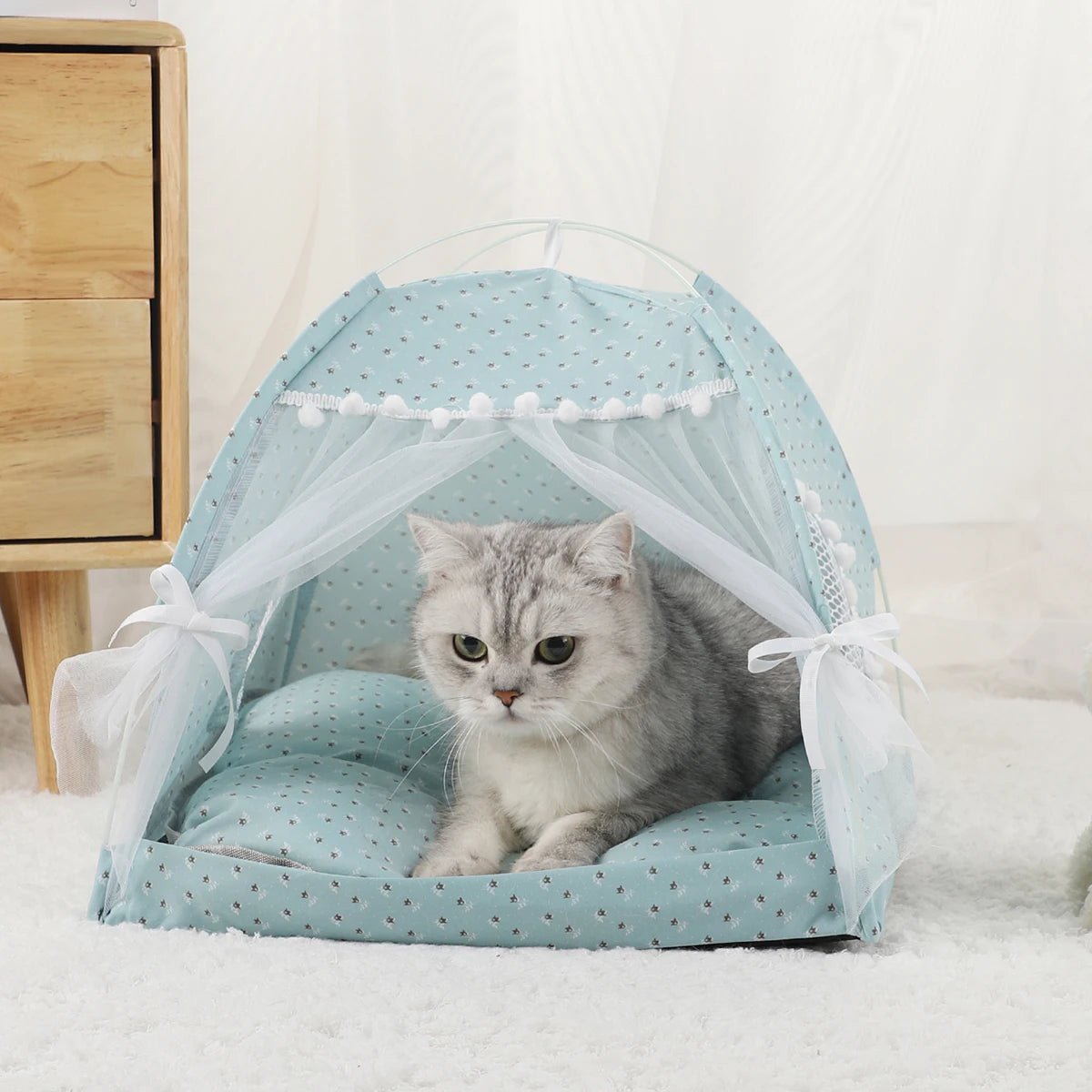 Pet Tent Bed Cats House Supplies Products Accessories Warm Cushions Furniture Sofa Basket Beds Winter Clamshell Kitten Tents Cat - Eco and More Pet Store