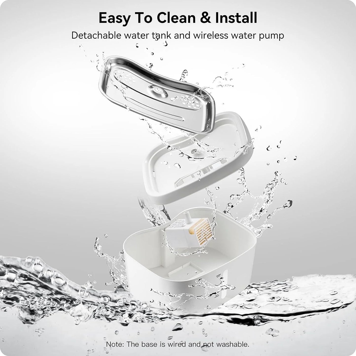 Pet Water Fountain | Water Dispenser with Smart Pump - Eco and More Pet Store DBA Overseen